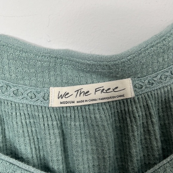 Free People Must Have Light Green Button Henley - Picture 3 of 6